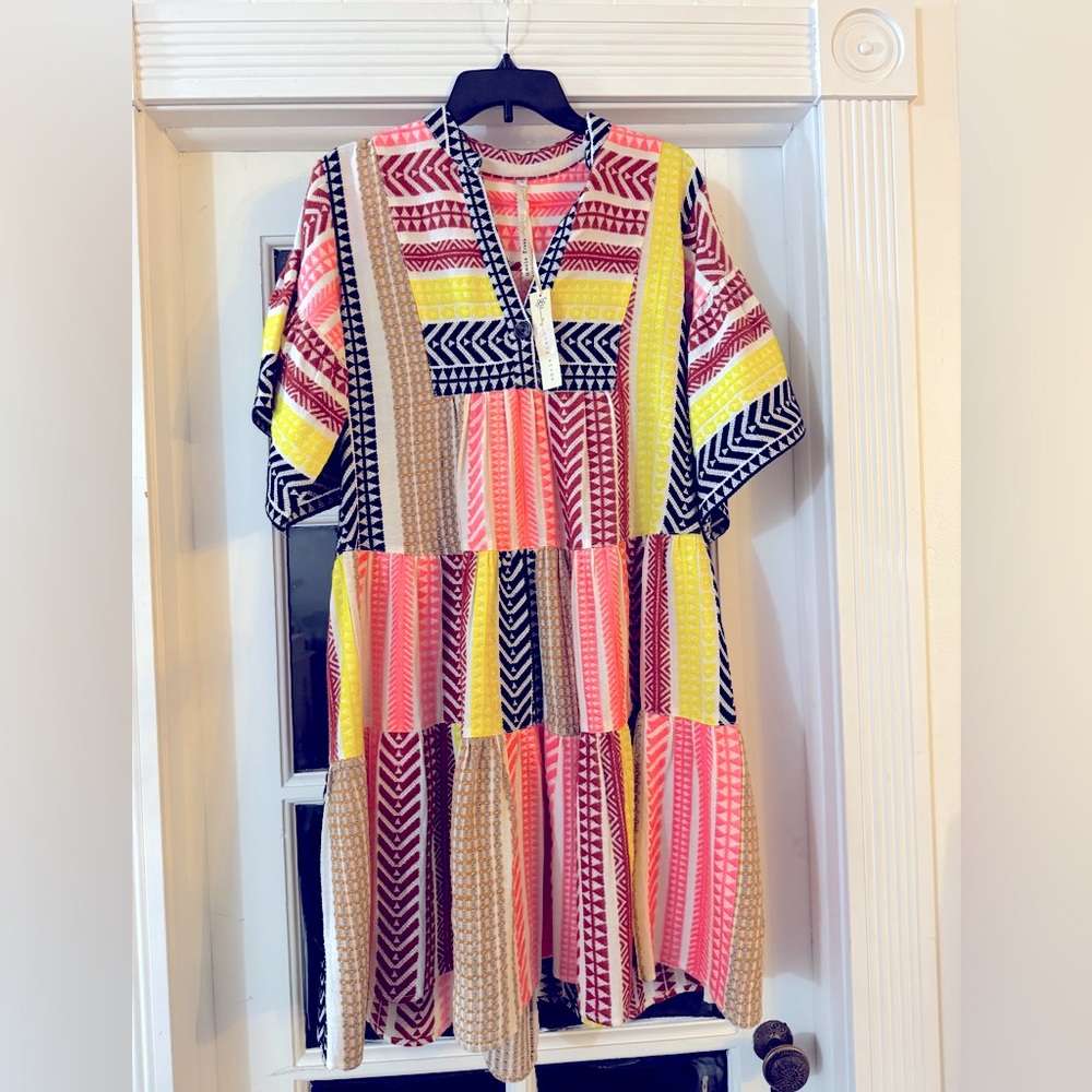 ❤️🎀 “Uncle Frank” Colorful tiered statement dress 🎀❤️
